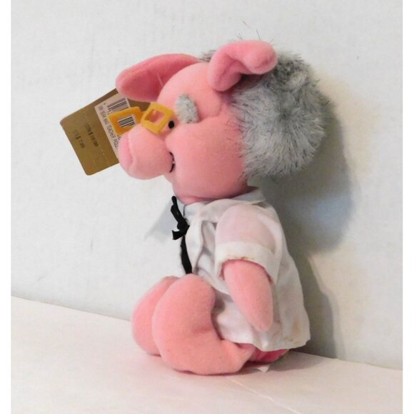 Disney Store Piglet Teacher Mini Bean Bag Plush Pink White Shirt  8" - Picture 2 of 6